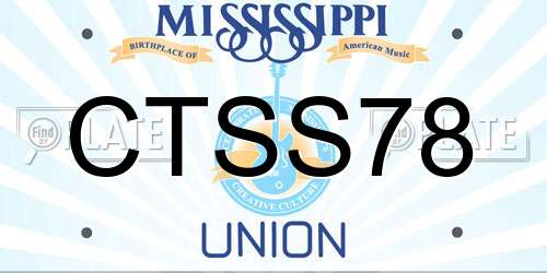 CTSS78 Mississippi License Plate