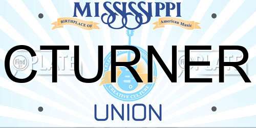 CTURNER Mississippi License Plate