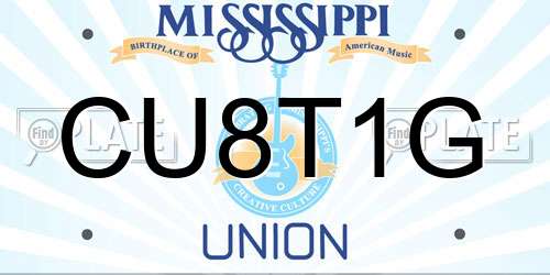 CU8T1G Mississippi License Plate
