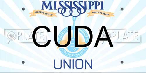 CUDA Mississippi License Plate