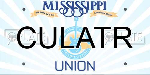 CULATR Mississippi License Plate
