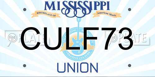 CULF73 Mississippi License Plate