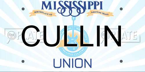 CULLIN Mississippi License Plate