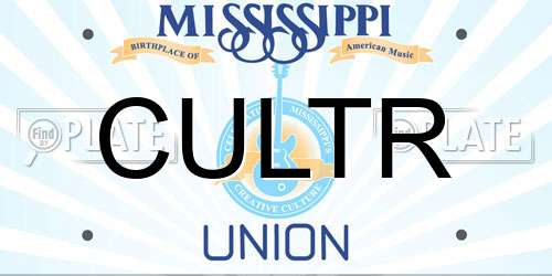 CULTR Mississippi License Plate