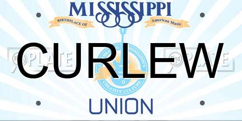 CURLEW Mississippi License Plate