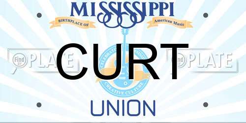 CURT Mississippi License Plate