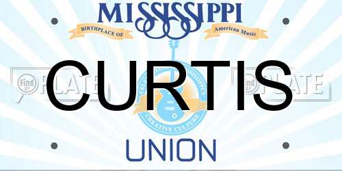 CURTIS Mississippi License Plate