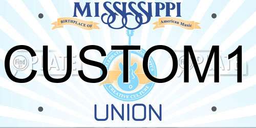 CUSTOM1 Mississippi License Plate