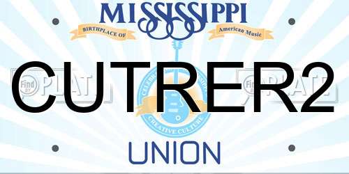 CUTRER2 Mississippi License Plate