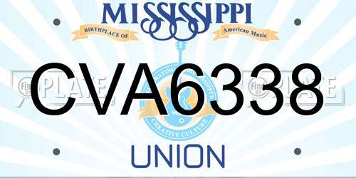 CVA6338 Mississippi License Plate
