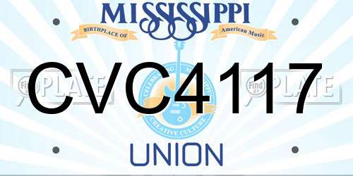 CVC4117 Mississippi License Plate