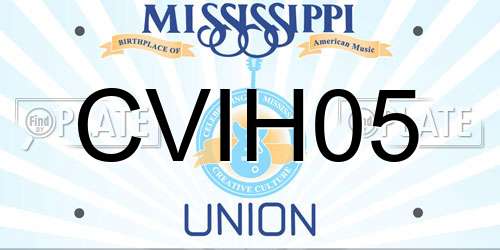 CVIH05 Mississippi License Plate