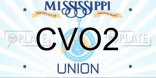 CVO2 Mississippi License Plate