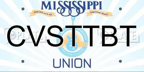 CVSTTBT Mississippi License Plate