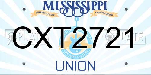 CXT2721 Mississippi License Plate