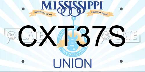 CXT37S Mississippi License Plate