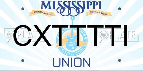 CXTTTTI Mississippi License Plate