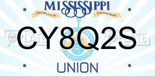 CY8Q2S Mississippi License Plate