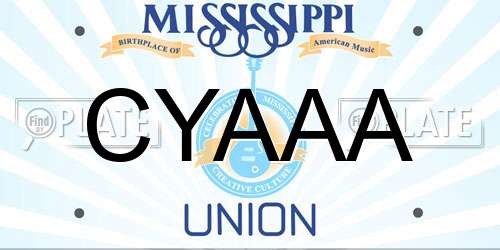 CYAAA Mississippi License Plate