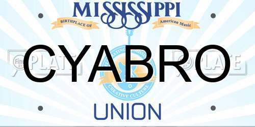 CYABRO Mississippi License Plate