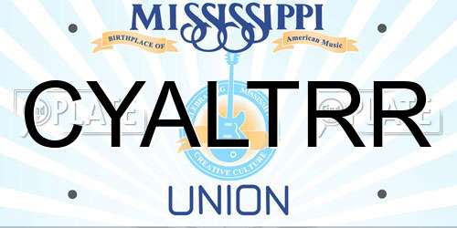CYALTRR Mississippi License Plate