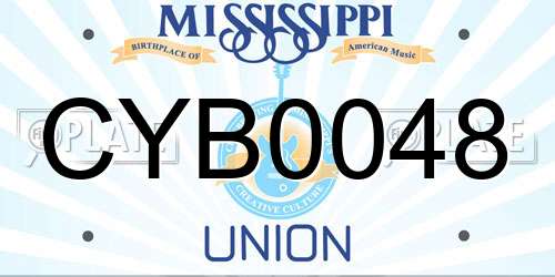 CYB0048 Mississippi License Plate