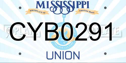 CYB0291 Mississippi License Plate