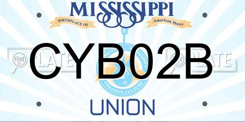 CYB02B Mississippi License Plate