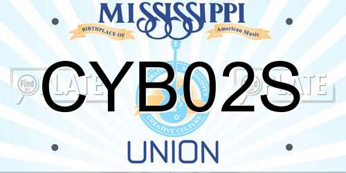 CYB02S Mississippi License Plate