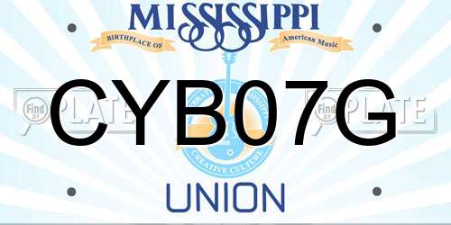 CYB07G Mississippi License Plate