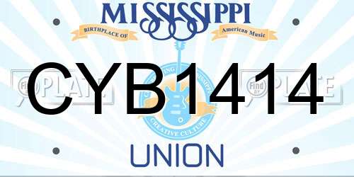 CYB1414 Mississippi License Plate