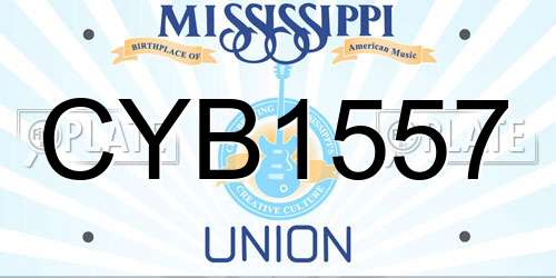 CYB1557 Mississippi License Plate