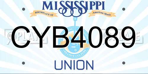 CYB4089 Mississippi License Plate