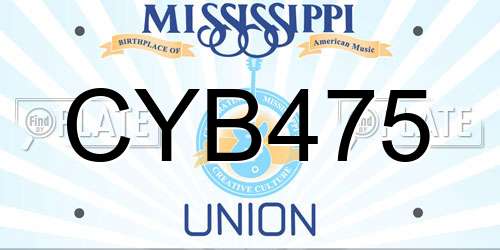CYB475 Mississippi License Plate
