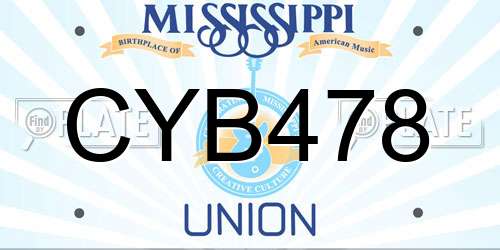 CYB478 Mississippi License Plate