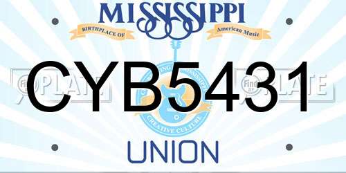 CYB5431 Mississippi License Plate
