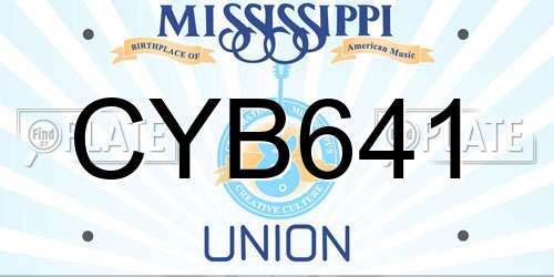 CYB641 Mississippi License Plate