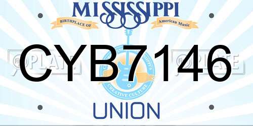 CYB7146 Mississippi License Plate