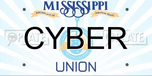 CYBER Mississippi License Plate