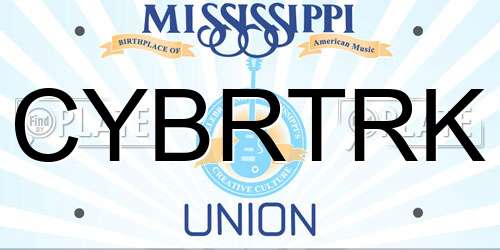 CYBRTRK Mississippi License Plate