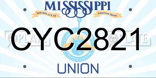 CYC2821 Mississippi License Plate