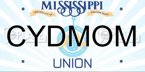 CYDMOM Mississippi License Plate
