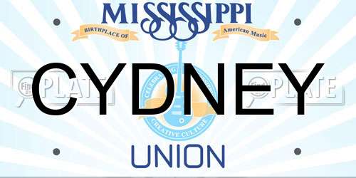 CYDNEY Mississippi License Plate
