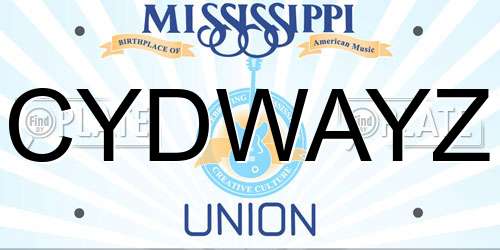 CYDWAYZ Mississippi License Plate