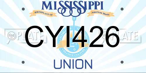 CYI426 Mississippi License Plate