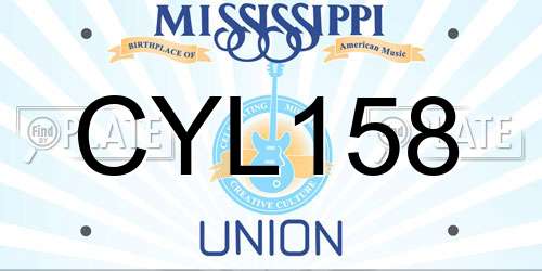 CYL158 Mississippi License Plate