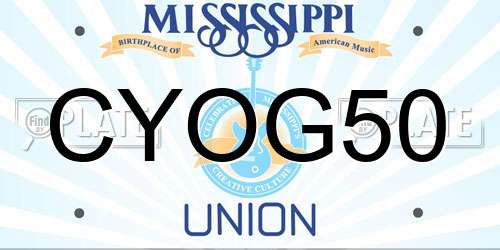 CYOG50 Mississippi License Plate