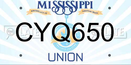CYQ650 Mississippi License Plate