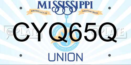 CYQ65Q Mississippi License Plate