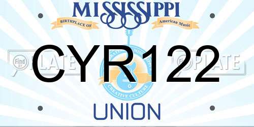 CYR122 Mississippi License Plate